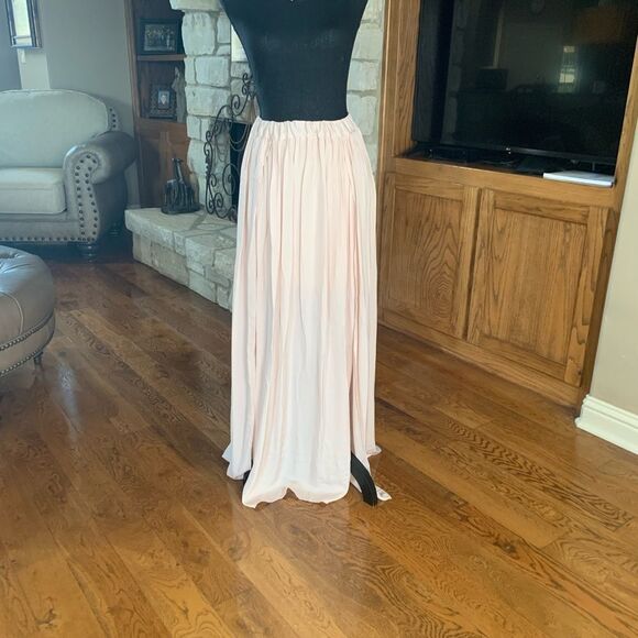𝅺Forever 21 Y2K Blush‎ Split Pleated  Maxi Skirt Whimsigoth Festival - Picture 9 of 9